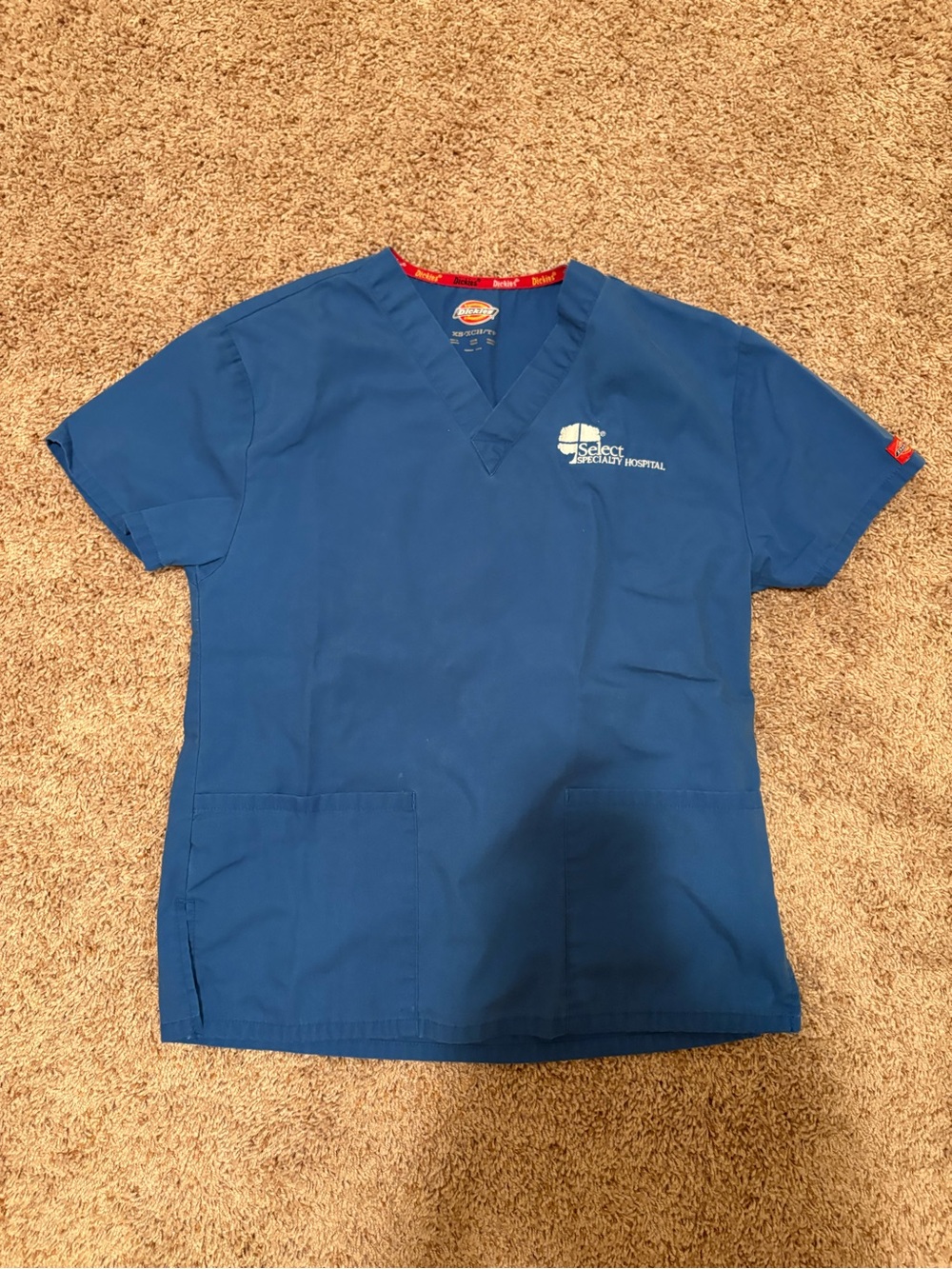 Dickies Royal Blue V-Neck Women's Medical Scrub Top